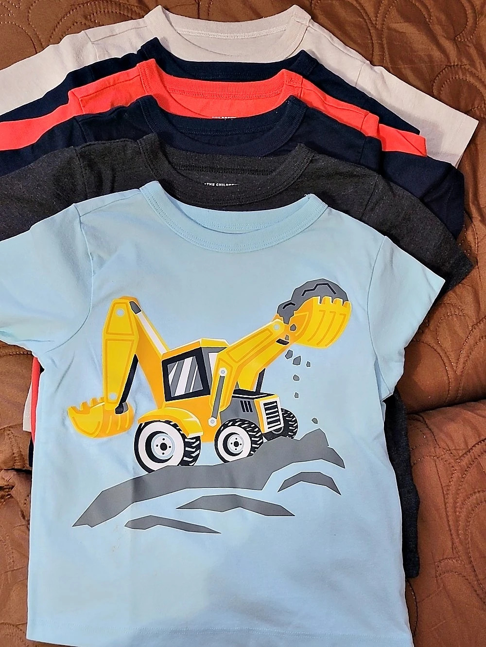 The Children's Place Boys 2T Graphic Tees 6-Pack Blue & Gray